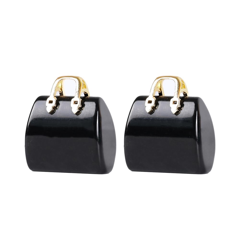 Wemeki Healing Crystals Bag front view highlights natural obsidian carving for a grounding decor accent.