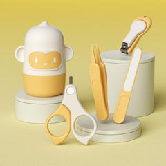 Wentwos Baby Nail Kit yellow case for compact travel grooming.