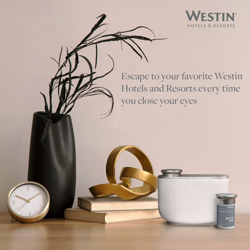 Close-up of Westin White Tea diffuser capsule showing diffusion