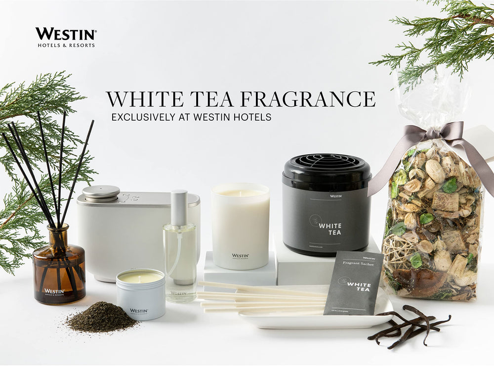 Hotel-style living room featuring Westin White Tea room diffuser