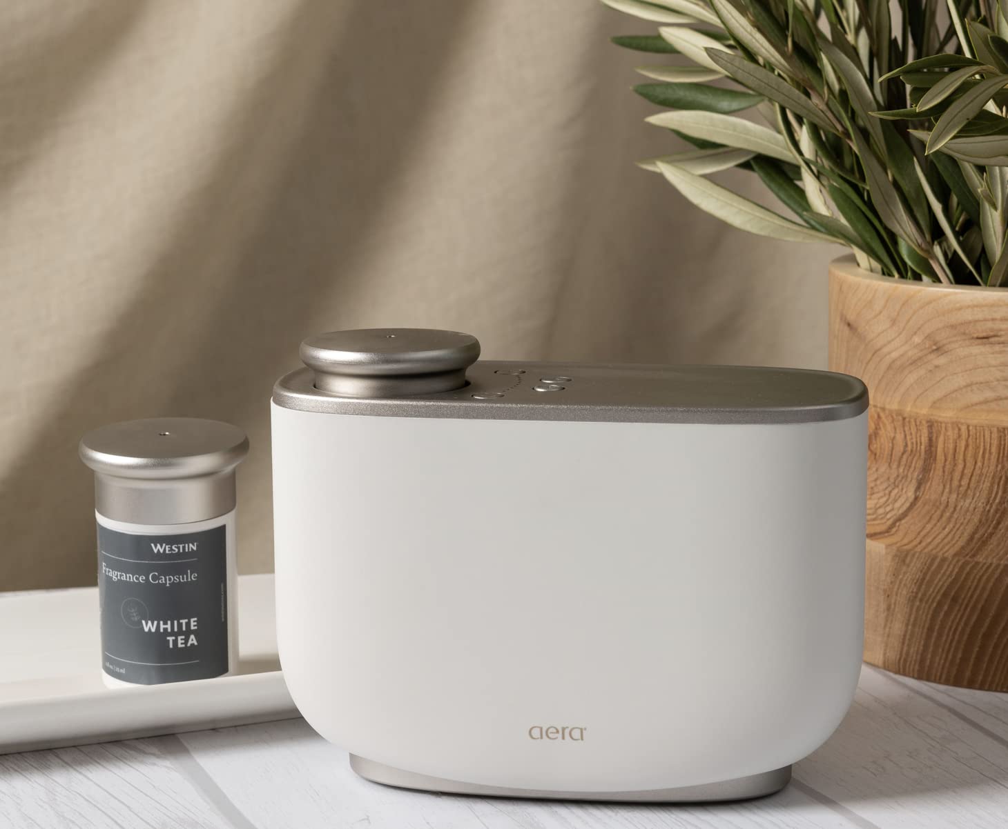 Sleek profile of Westin White Tea diffuser in modern decor