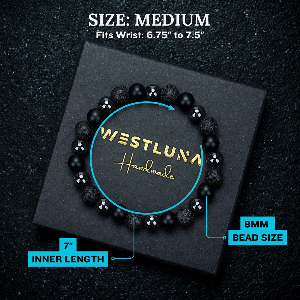 WestLuna adjustable-fit bracelet ensures comfortable wear for most wrists.