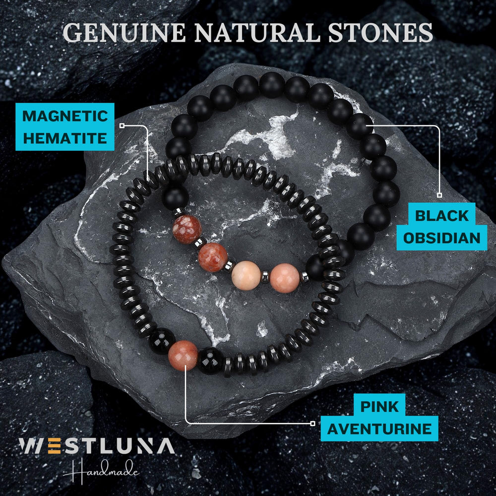 WestLuna adjustable unisex bracelet shown on wrist for versatile style.