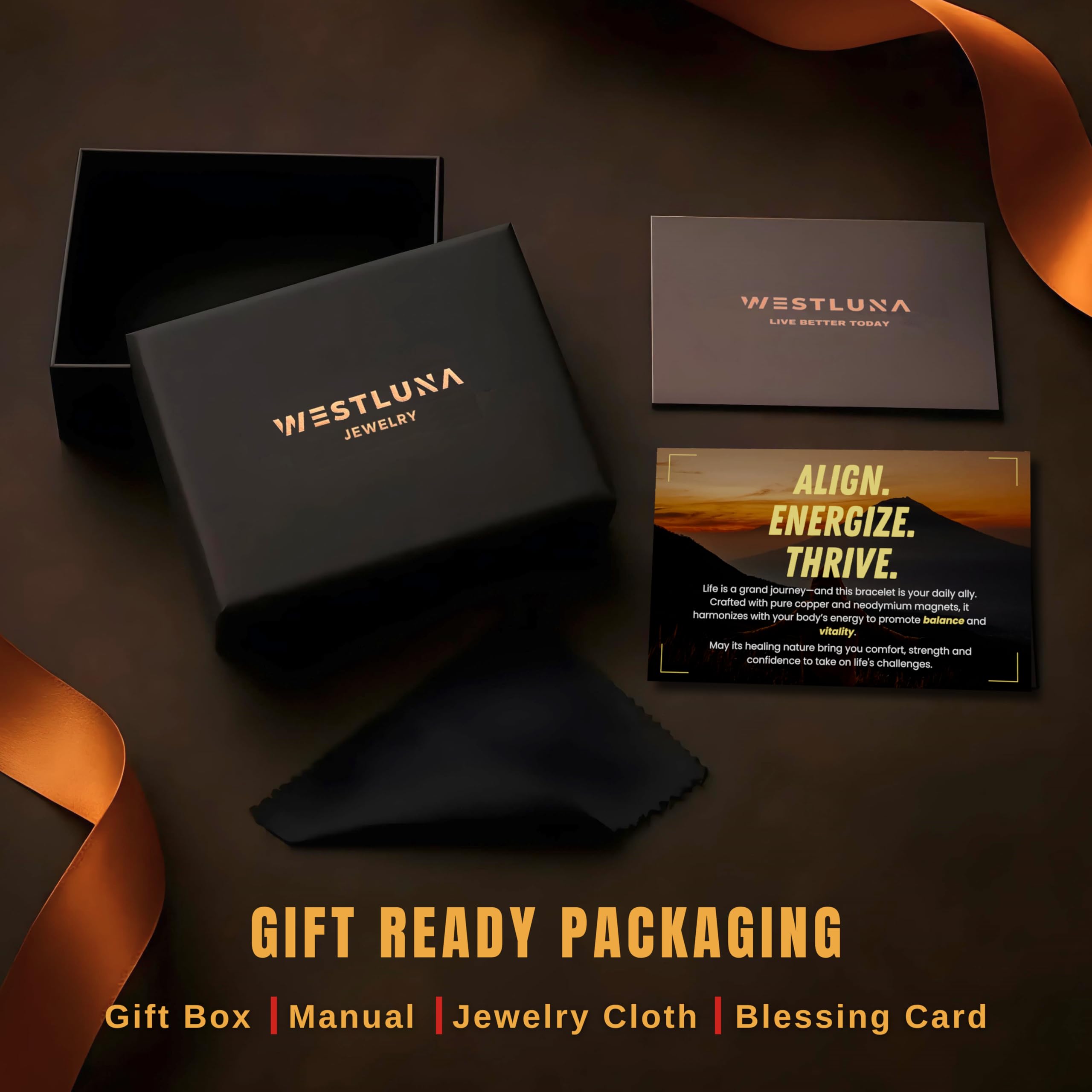 WestLuna copper bracelet with adjustable fit for various wrists