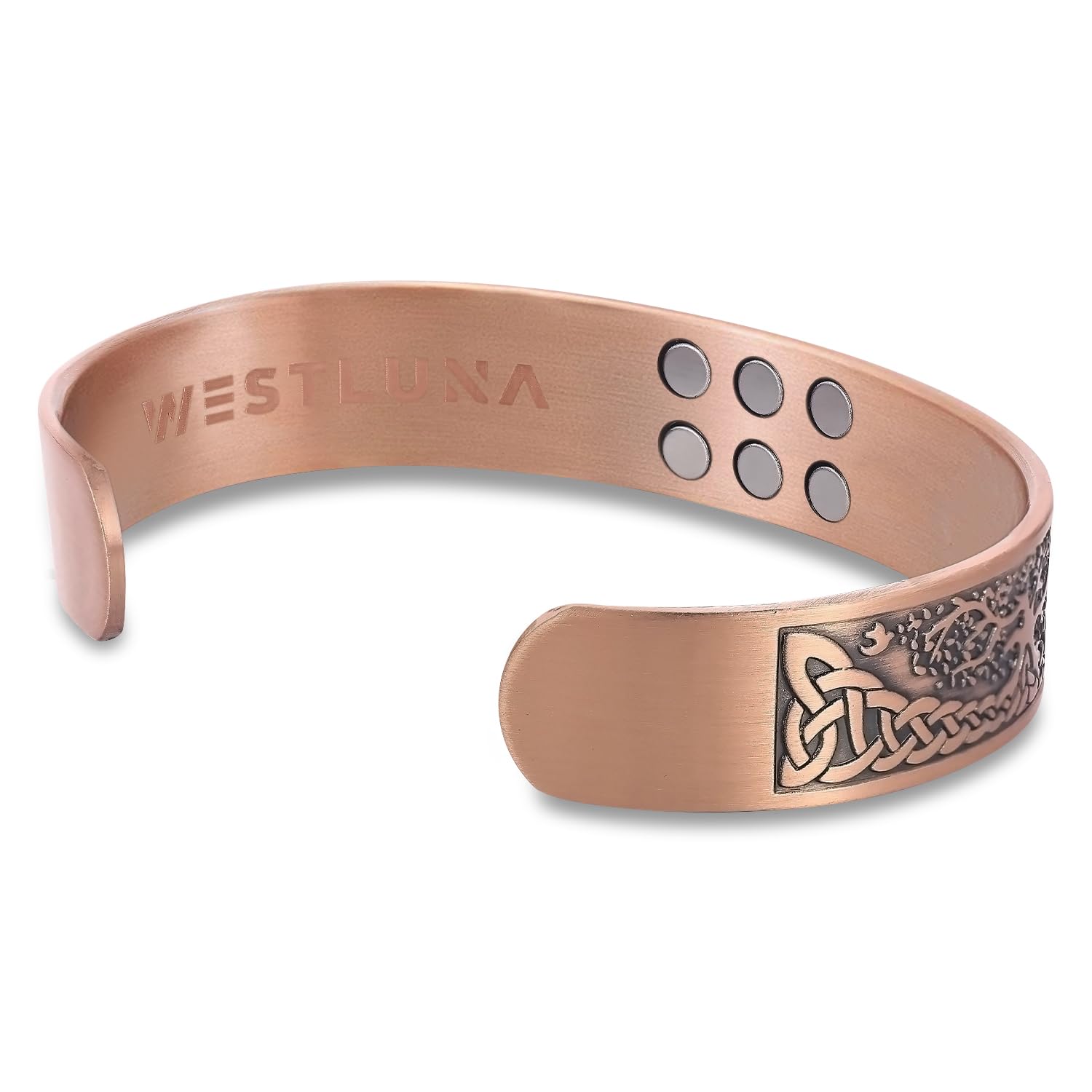 WestLuna copper bracelet cleaning cloth included for maintenance