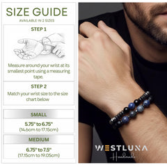WestLuna hematite bracelet with magnetic therapy concept supporting energy balance.