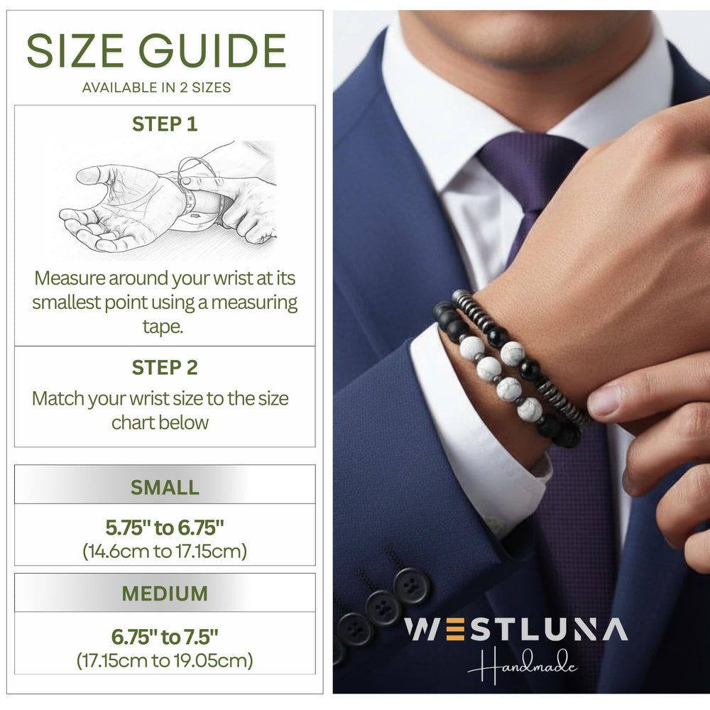 WestLuna unisex adjustable beaded bracelet with sleek minimalist design.