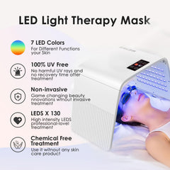 weyais Red-Light Therapy Mask features 180-degree lamp beads for thorough face treatment.