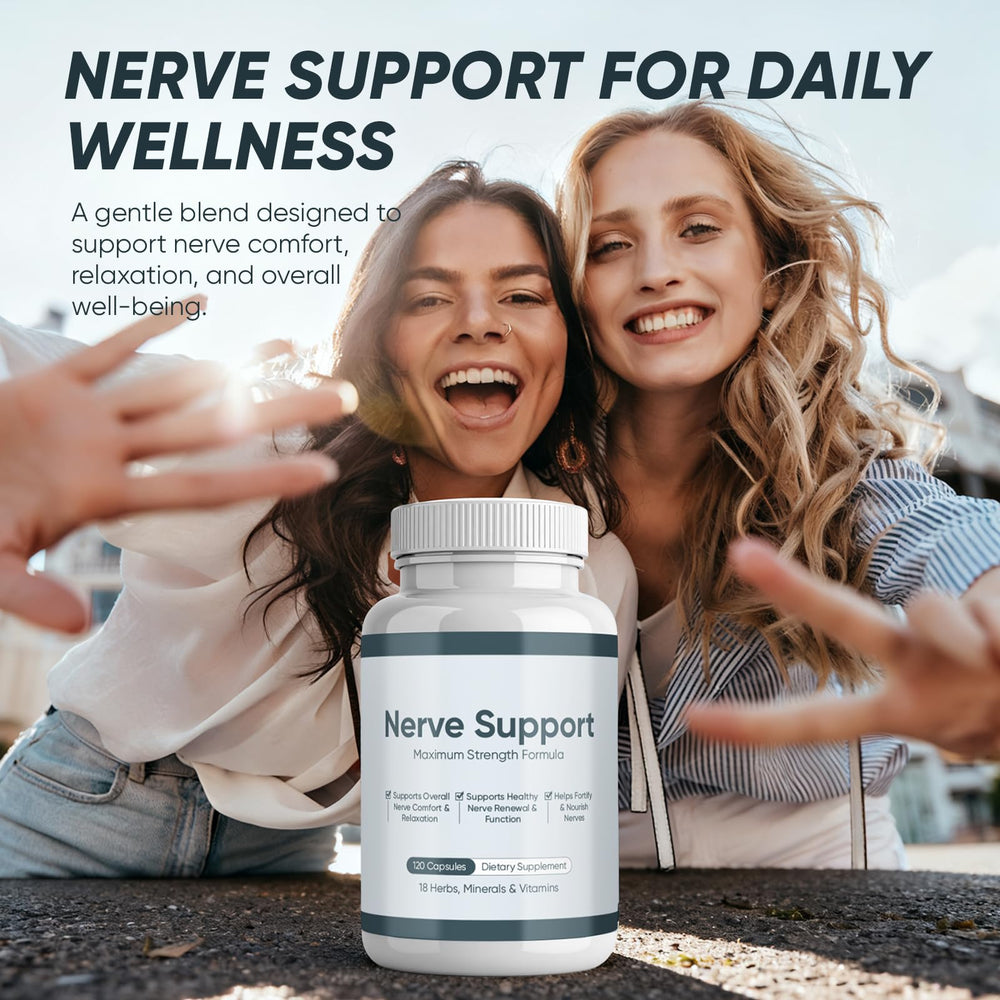 WGYPEU Nerve Support daily routine; morning and evening dosing suggested.