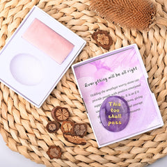 WHAL&YUNE amethyst worry stone in hand for stress relief