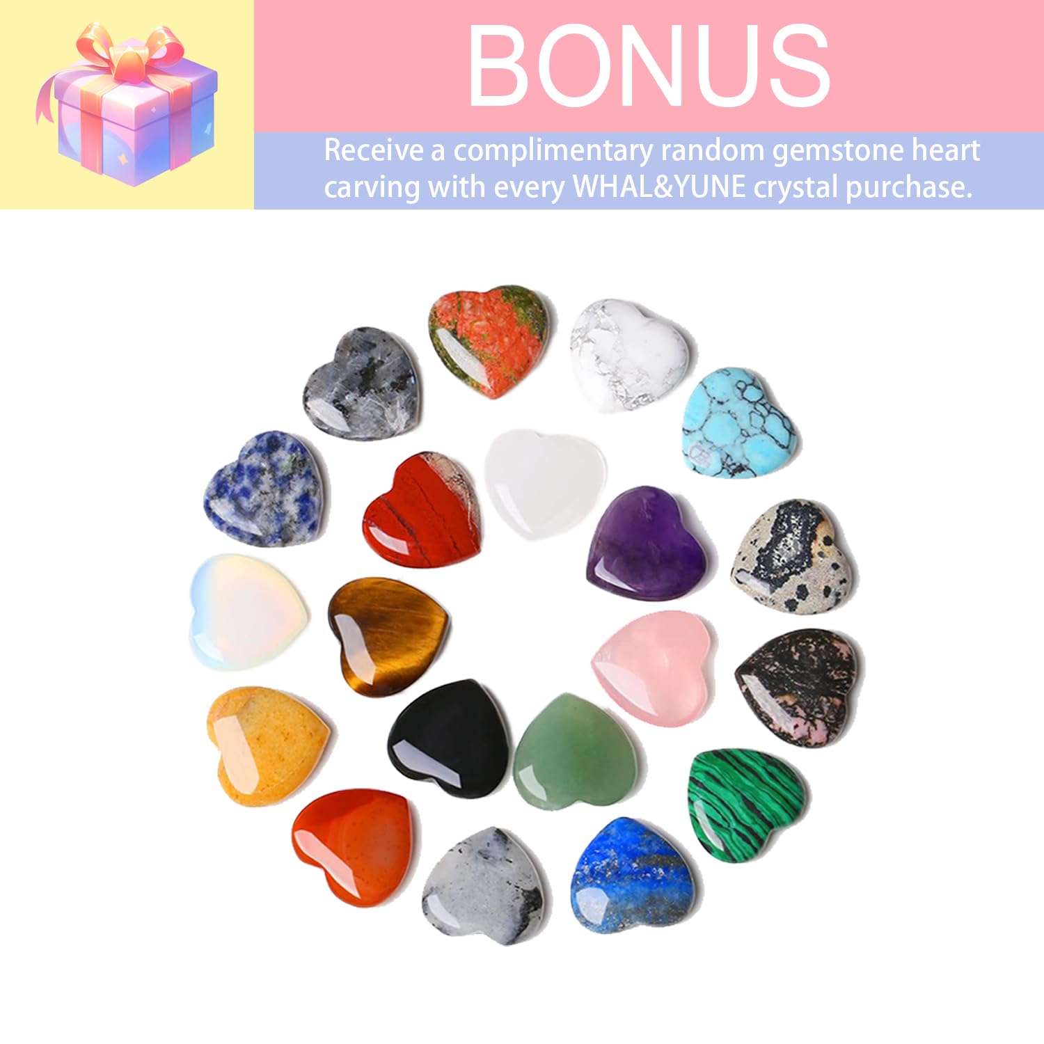 WHAL&YUNE amethyst tiger eye thumb worry stone natural healing accessory