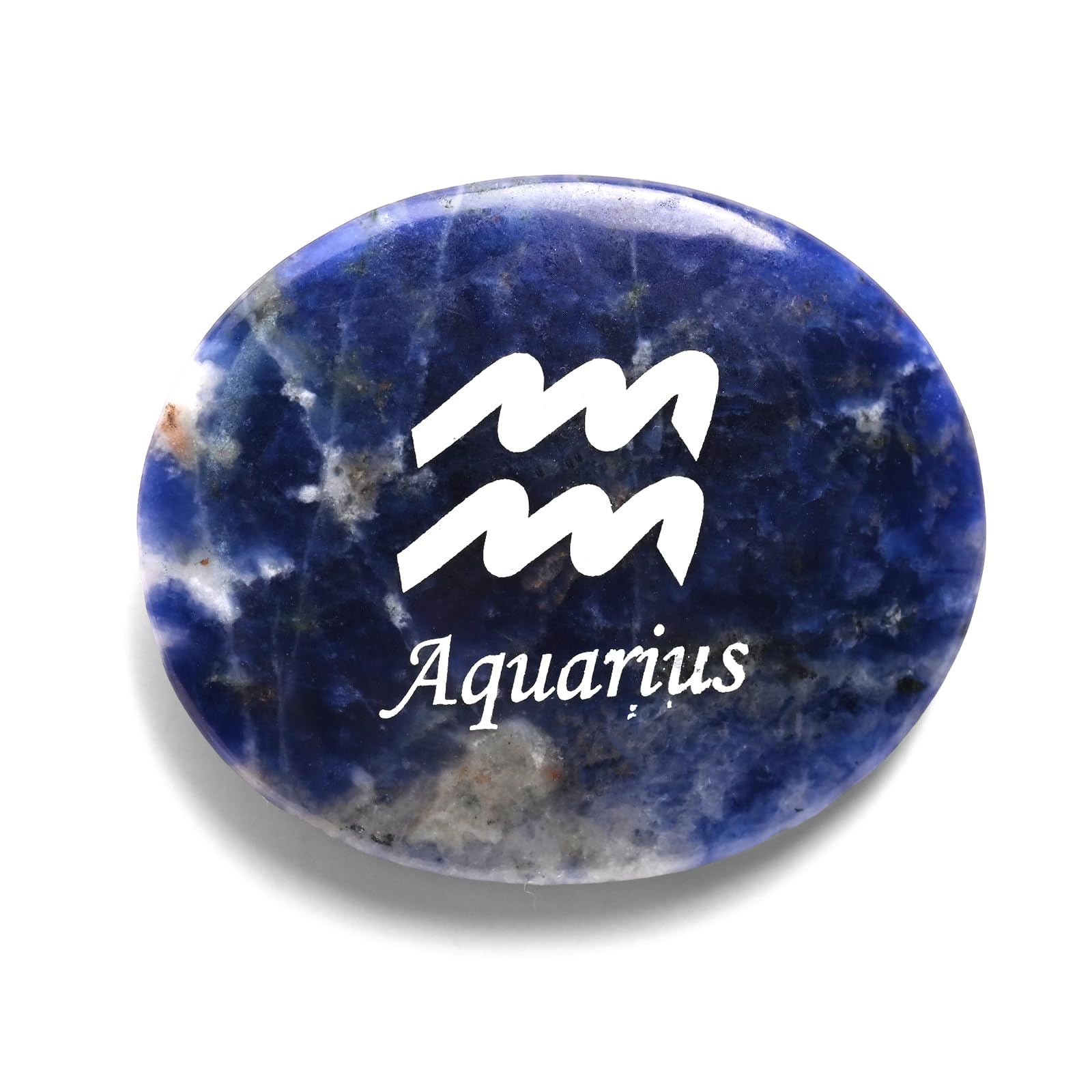 WHAL&YUNE aquarius sodalite zodiac symbol stone for calm focus.