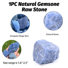 WHAL&YUNE Blue Aventurine raw stone in gift box for gifting.