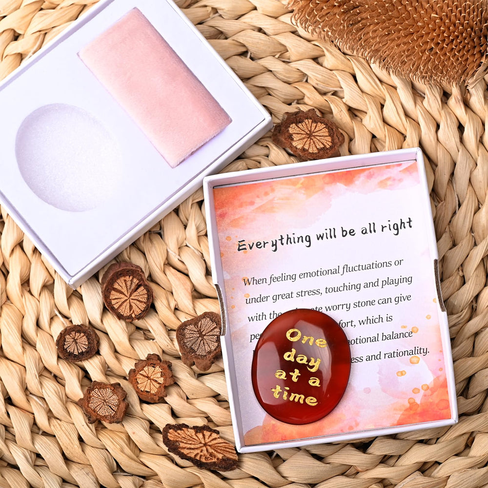 WHAL&YUNE worry stone in hand for grounding during busy days