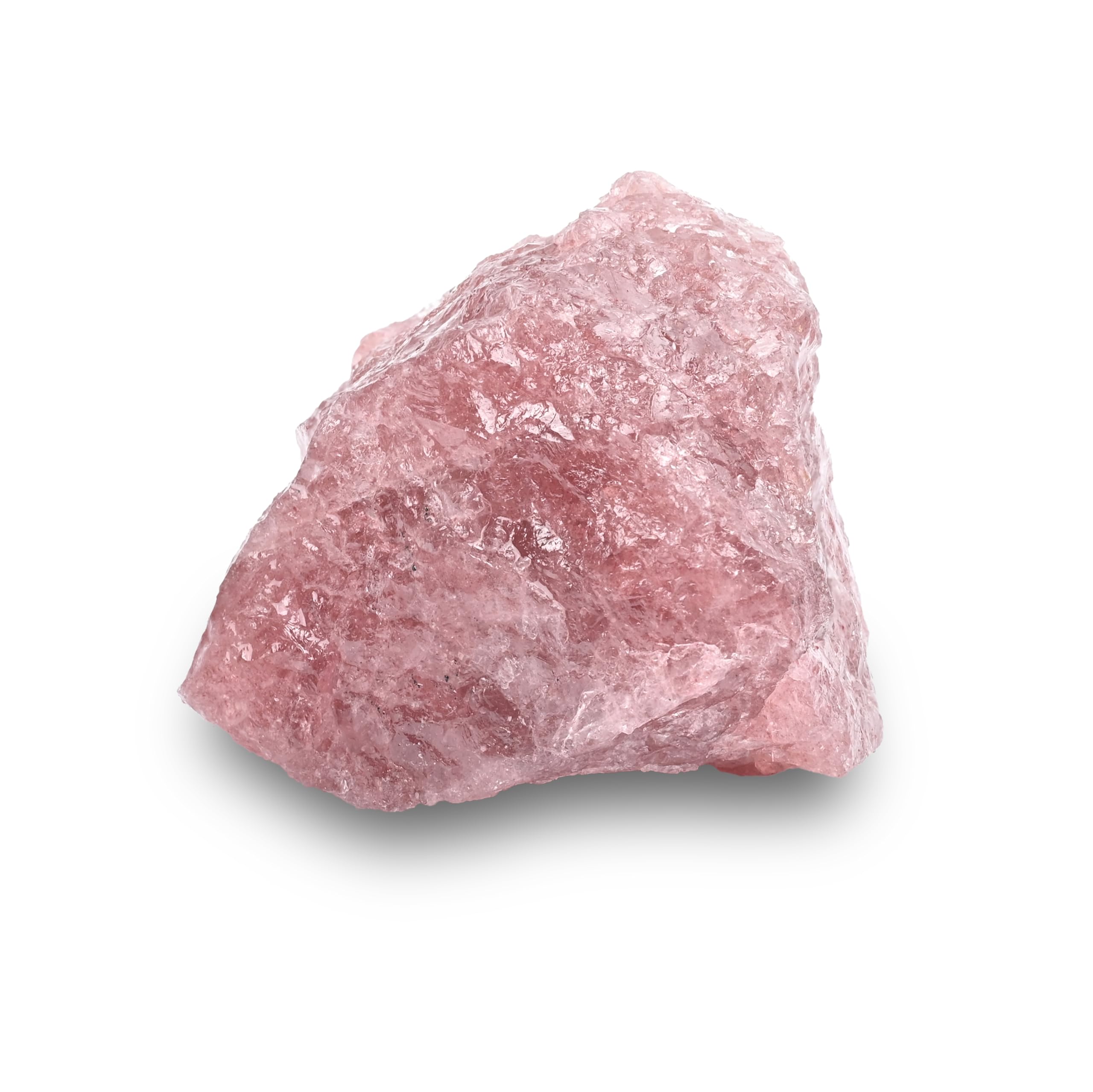 WHAL&YUNE Strawberry Quartz raw stone 1pc, focal piece for meditation and ambient décor