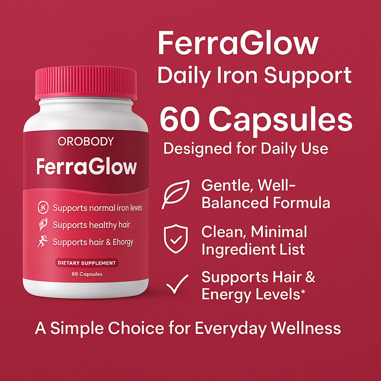 WHDEOW FerraGlow packaging opened to reveal simple ingredients