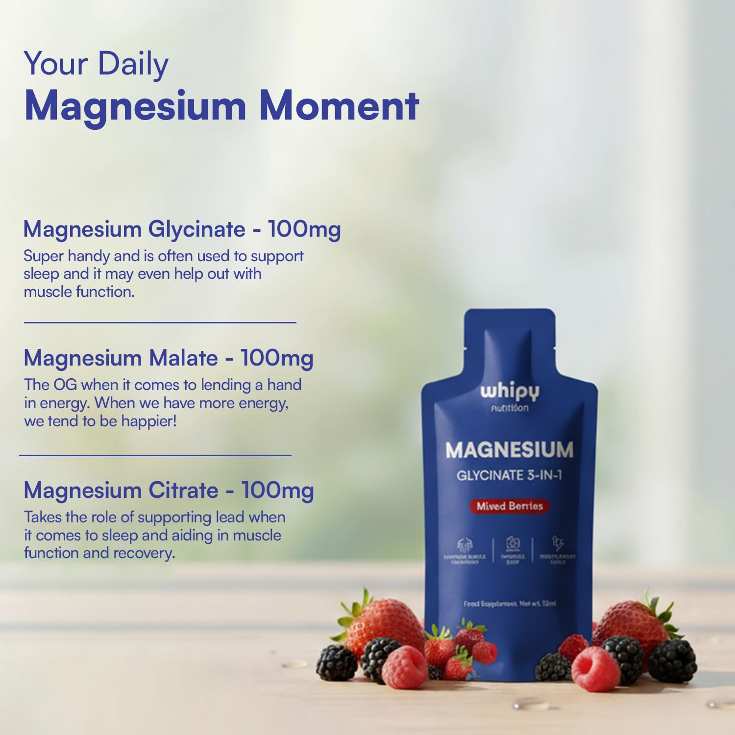 Whipy Nutrition daily magnesium ritual supports calm and recovery