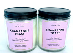White Barn Champagne Toast candle pack-2 evokes festive ambiance with a clean, even burn.