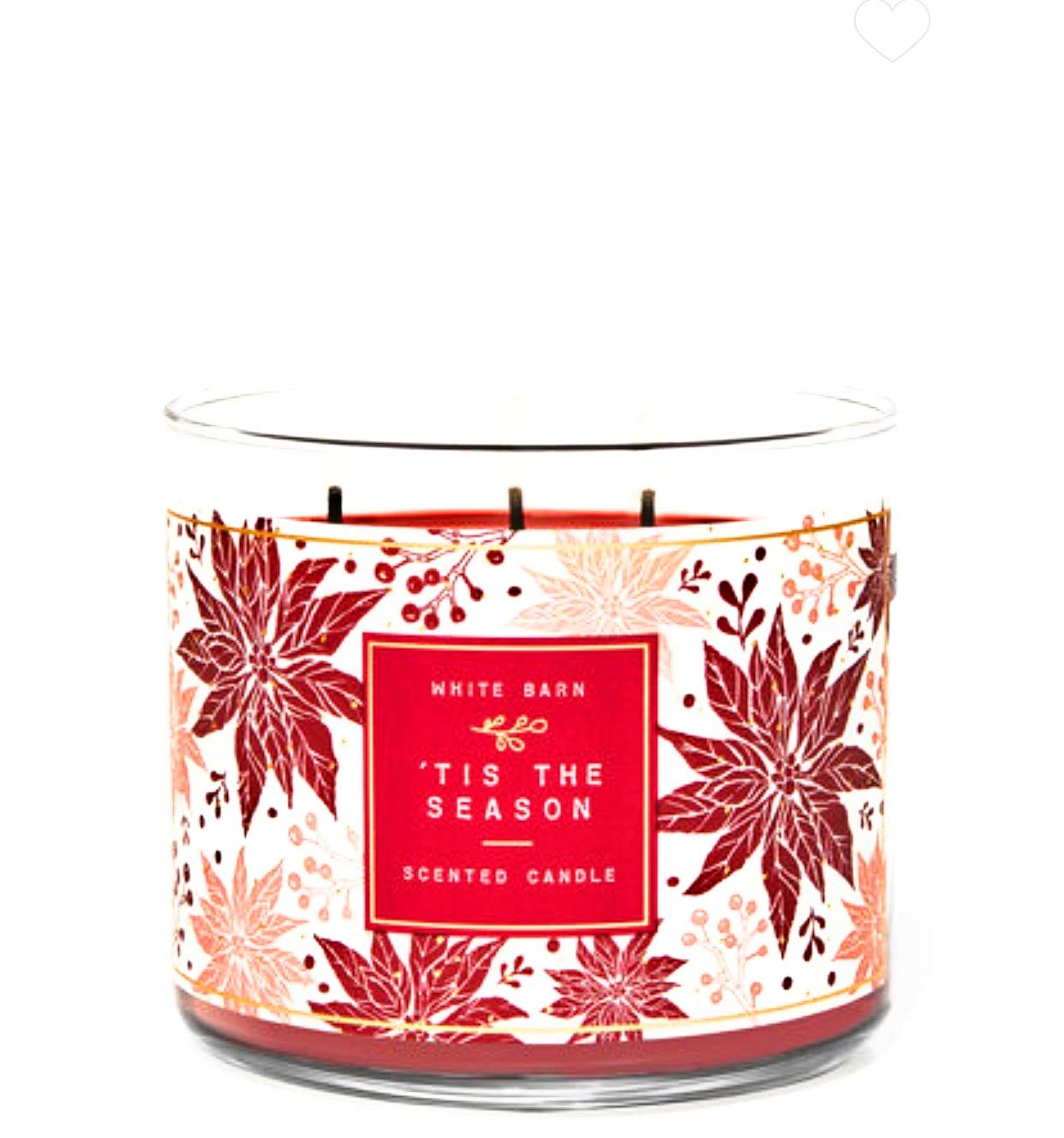 White Barn 'Tis The Season candle, 14.5 oz, cozy holiday ambiance