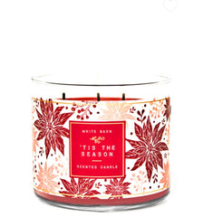 White Barn 'Tis The Season candle, 14.5 oz, cozy holiday ambiance
