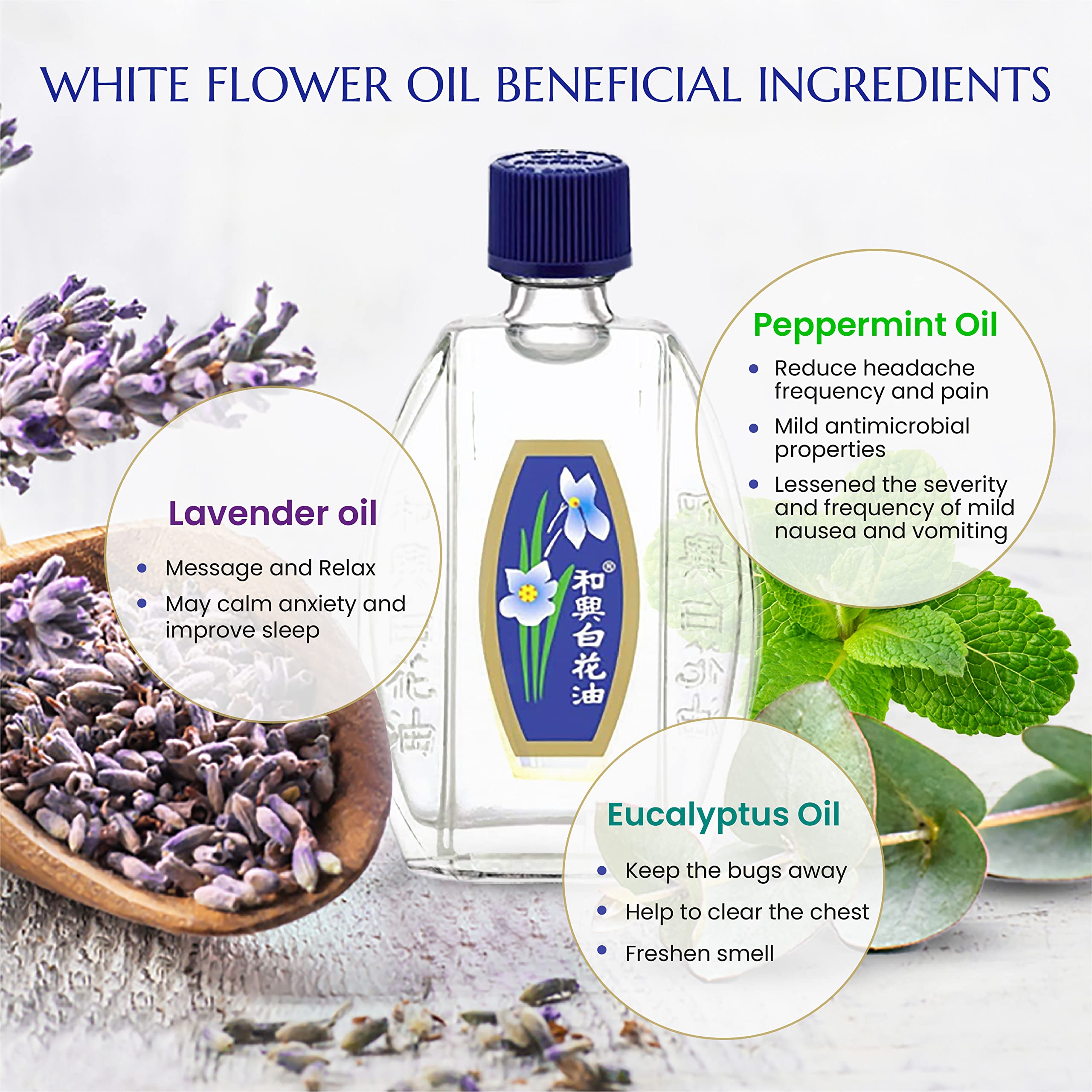 White Flower Balm Oil being applied to skin for travel comfort.