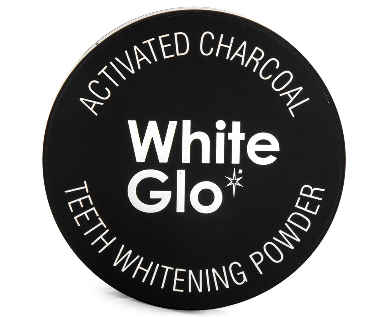 White Glo mint-flavored charcoal powder for fresh breath.