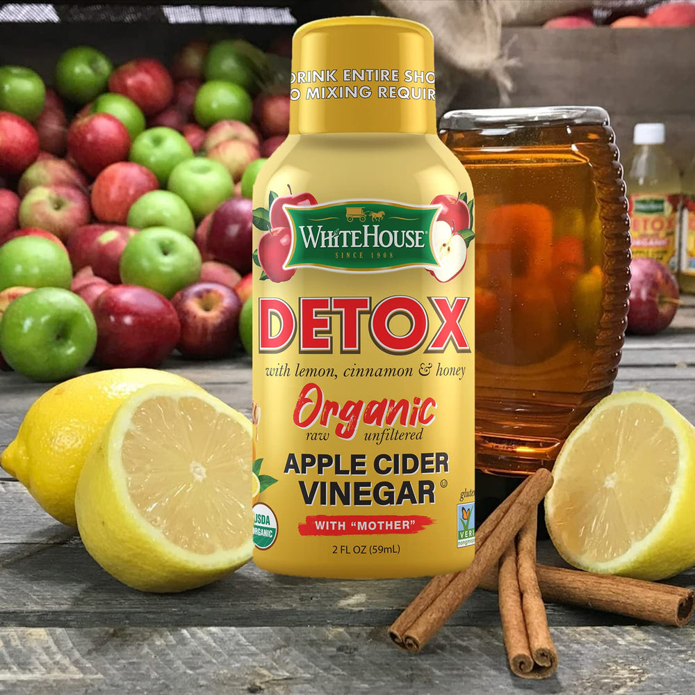 Label close-up highlights non-GMO ingredients and 2 oz serving.