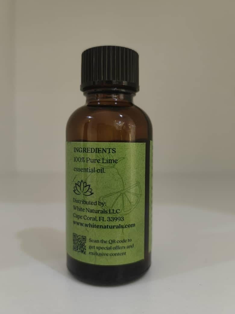 Diffuser setup with White Naturals Lime Essential Oil releasing crisp lime aroma.