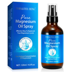 WHLH & WELL-BEING magnesium spray bottle in glass for easy at home use