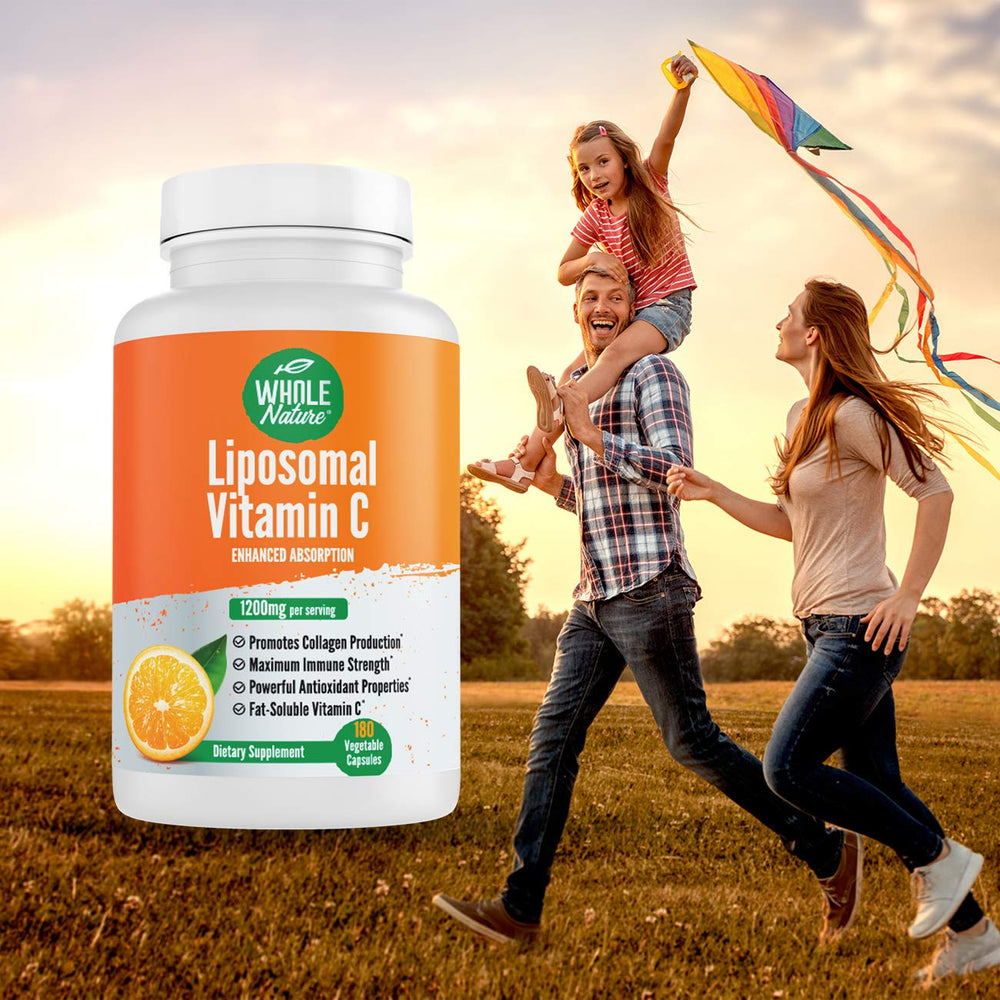 Whole Nature vegan capsules 180-count on display for ongoing immunity support.
