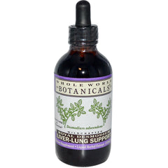 Whole World Botanicals Liver Lung Support Royal Desmodium bottle promotes liver and bronchial support.
