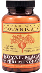 Whole World Botanicals Royal Maca bottle front for perimenopause support