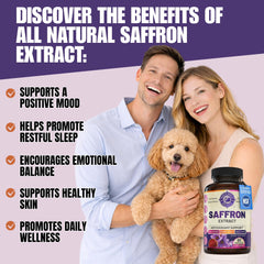 WHOLE WORLD WELLNESS saffron capsules on a tray support daily wellness.