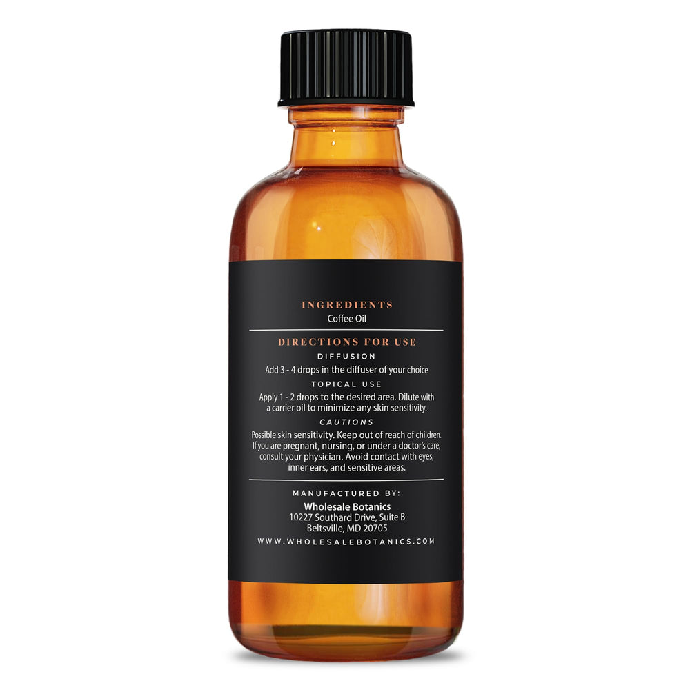 Wholesale Botanics Coffee Essential Oil sample bottle for luxurious soaps and lotions.