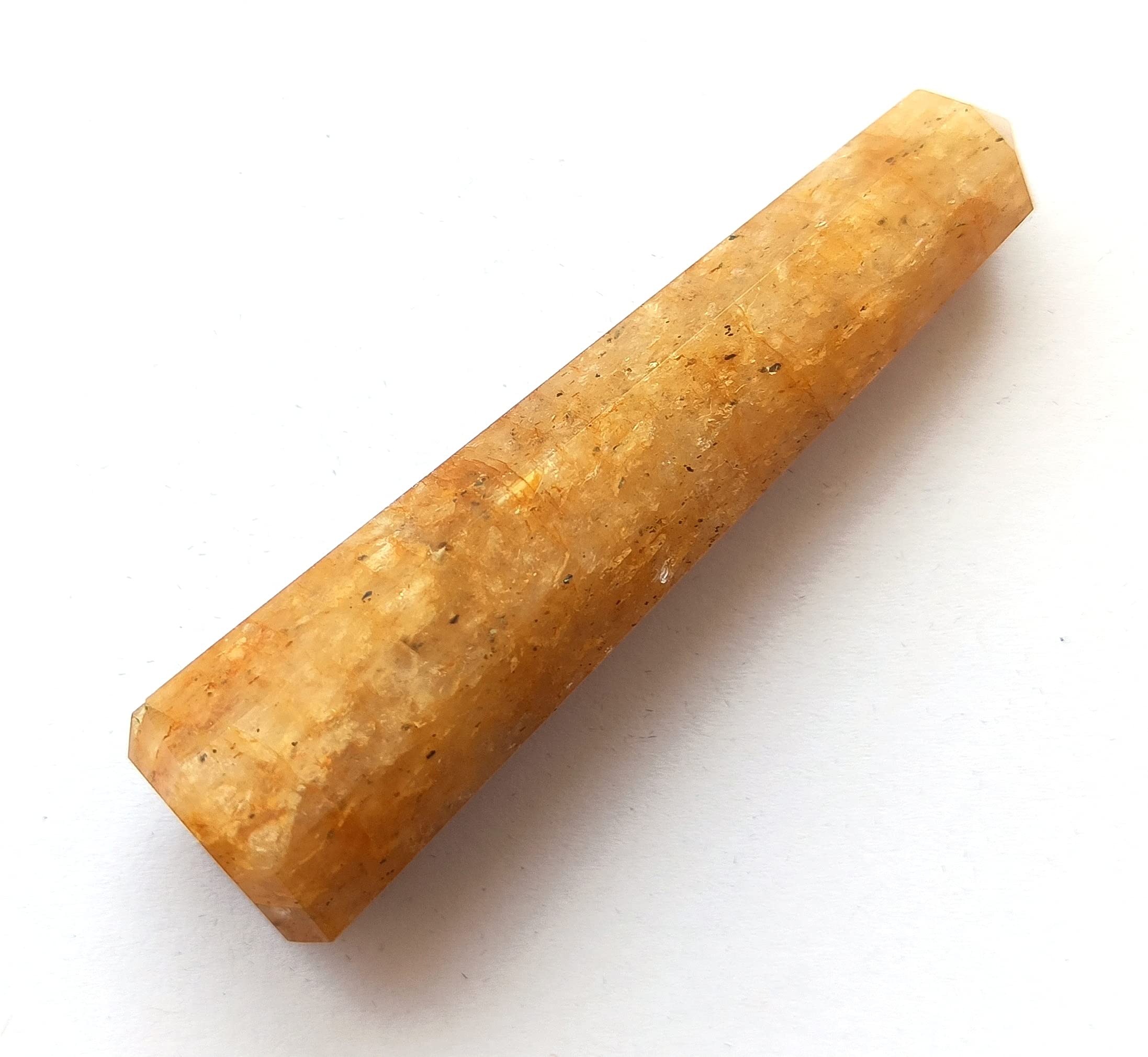Wholesale Gem Shop 3 Inch Golden Agate-Quartz Obelisk Tower for meditation and focus.