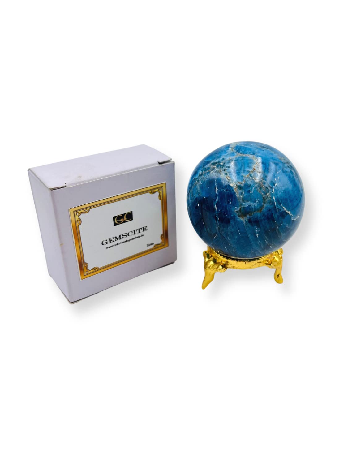 Wholesale Gem Shop Altar setup with Apatite sphere for serene ambiance