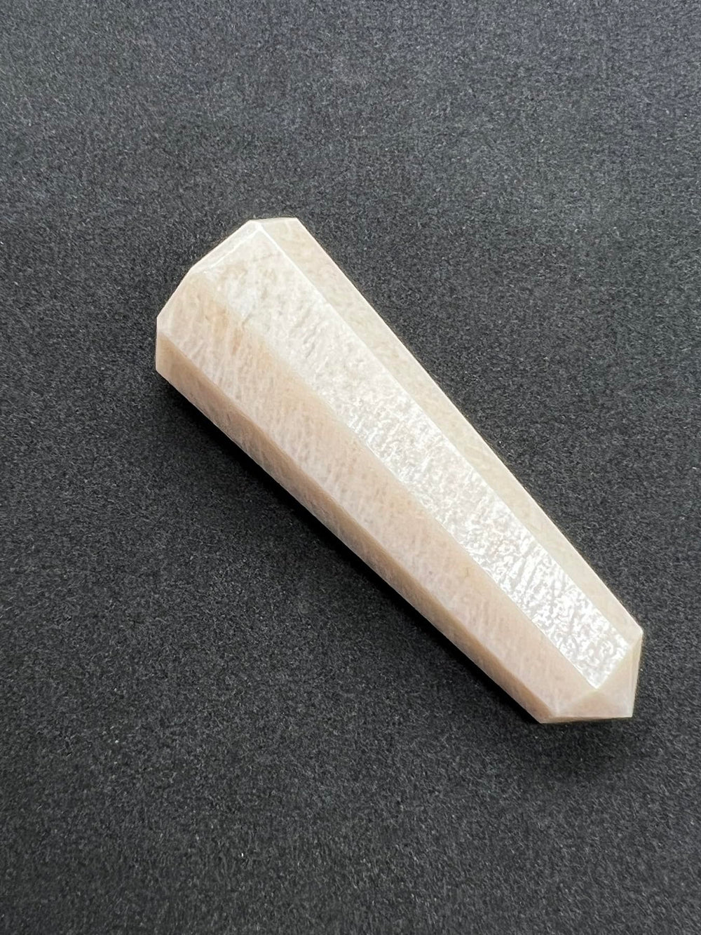 Wholesale Gem Shop Jumbo Moonstone Obelisk facet design reflects light with a subtle glow