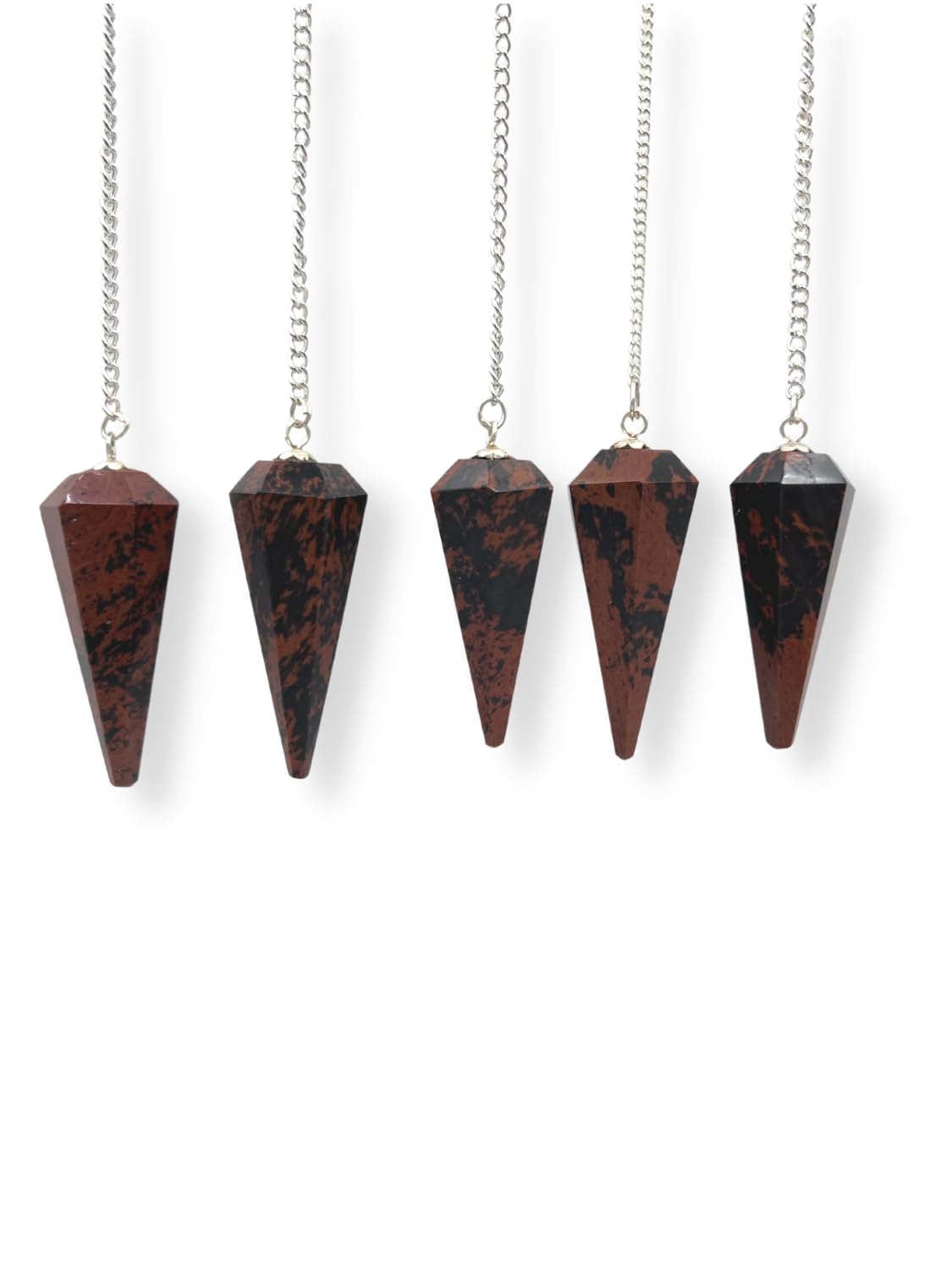 Wholesale Gem Shop mahogany obsidian pendulum hexagonal tip ideal for dowsing sessions