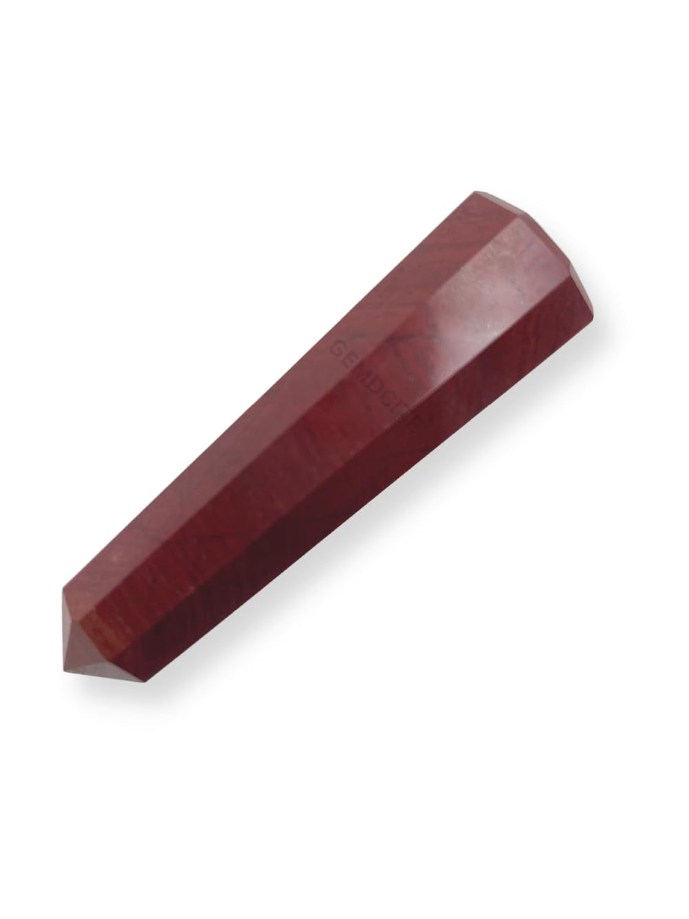 Wholesale Gem Shop red jasper obelisk 70mm top shot showcases pyramid-like apex for ceremonial display