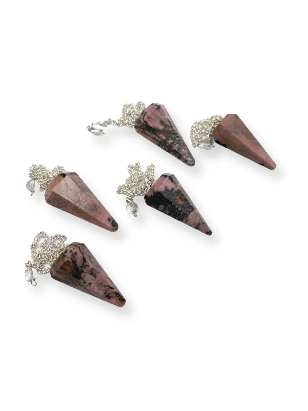 Wholesale Gem Shop rhodonite pendulum supports calm, mindful energy work
