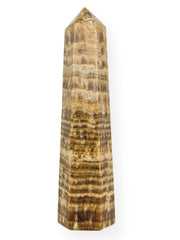 Wholesale Gem Shop aragonite obelisk with facets enhances meditation and altar display
