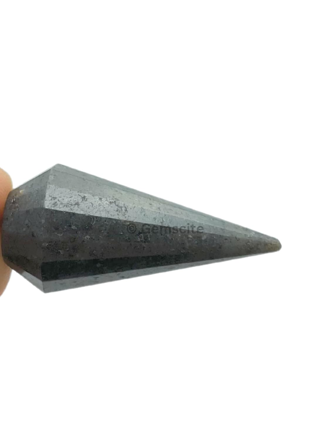 Wholesalegemshop Blue Aventurine Pendulum side view suitable for readings