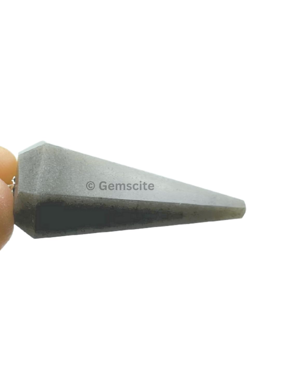 Wholesale Gem Shop blue aventurine pendulum closeup showing sparkling facets