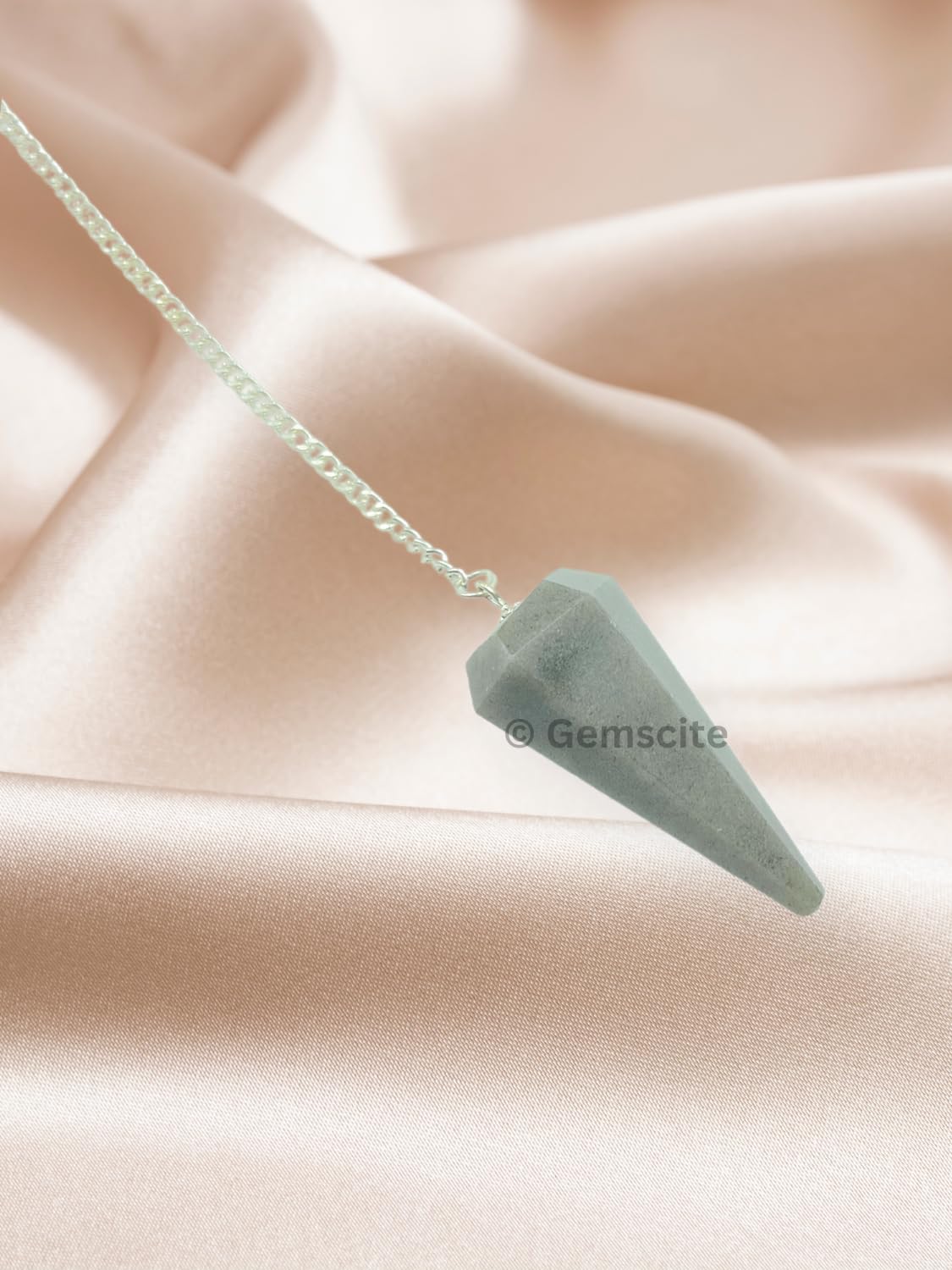 Wholesale Gem Shop blue aventurine pendulum hanging with velvet pouch for gifting