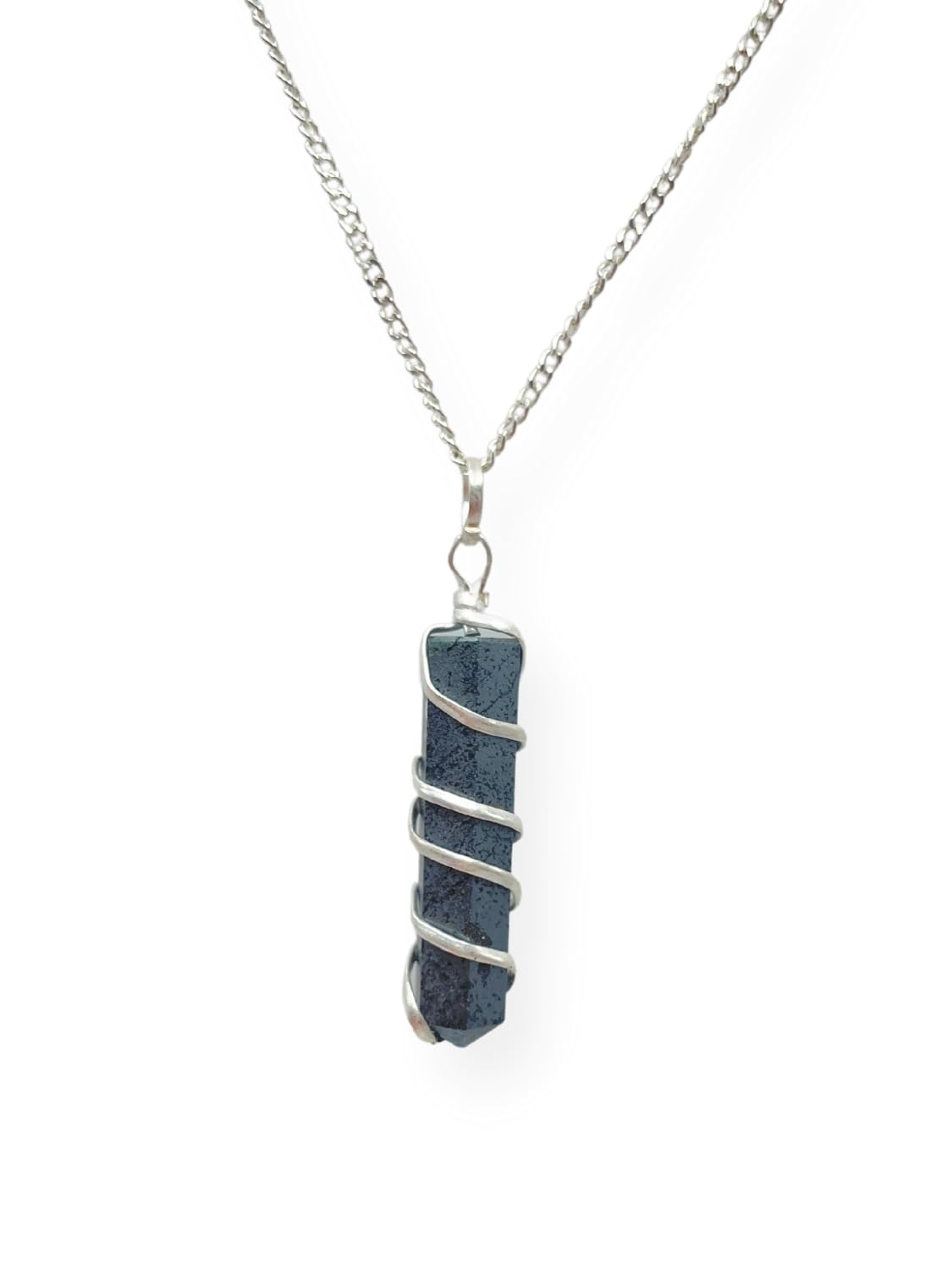 Wholesale Gem Shop crystal point pendant front view for everyday positive energy.