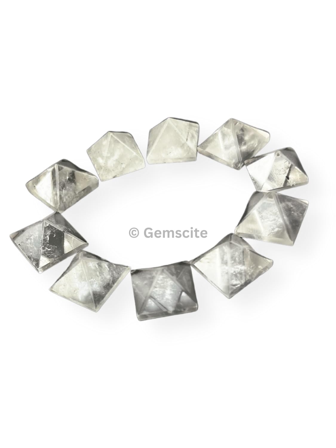 Wholesale Gem Shop crystal quartz pyramid geometry 12x16mm for collection and study.