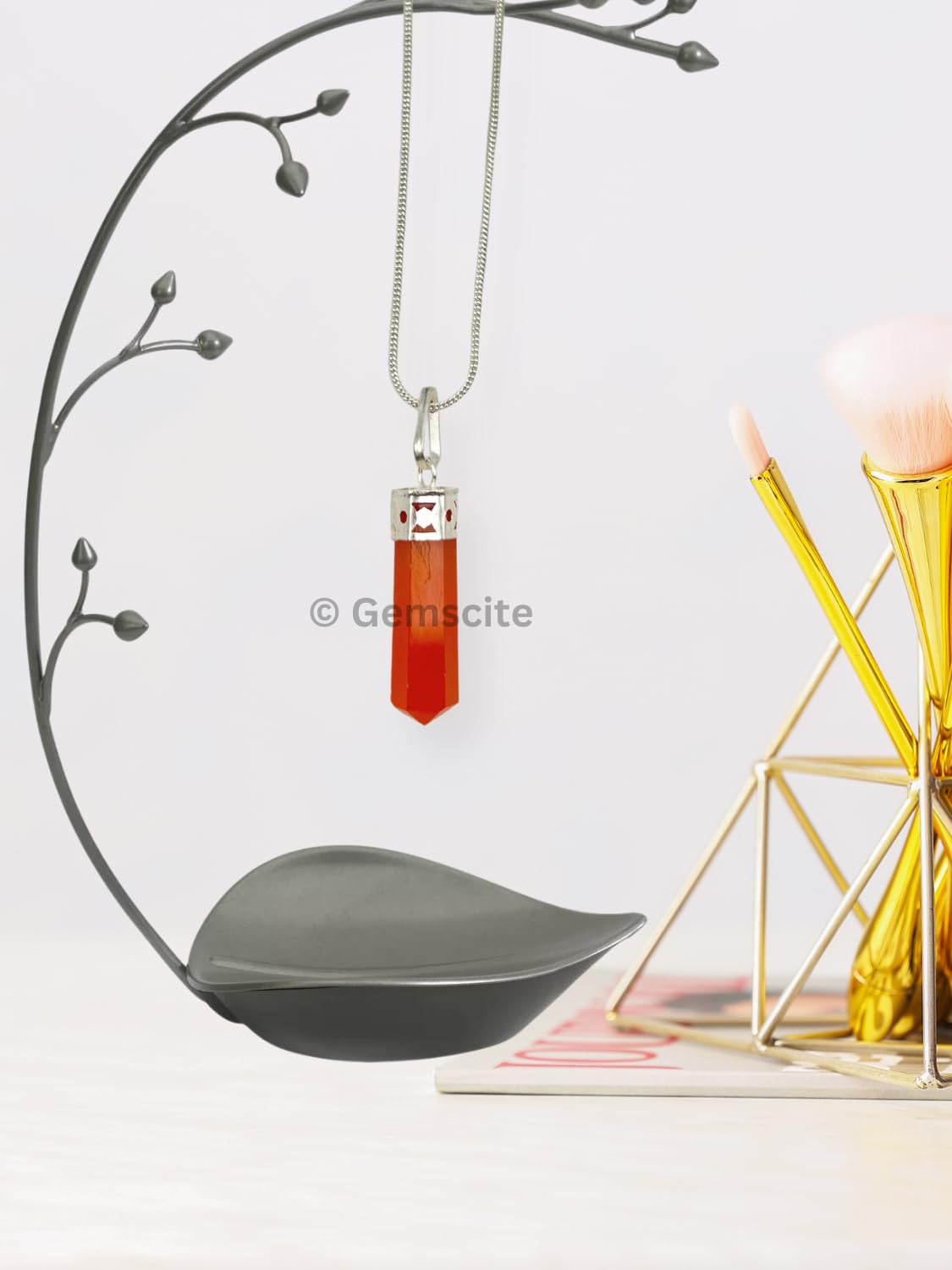 Copper core pendant with silver plating and hypoallergenic finish by Gemscite