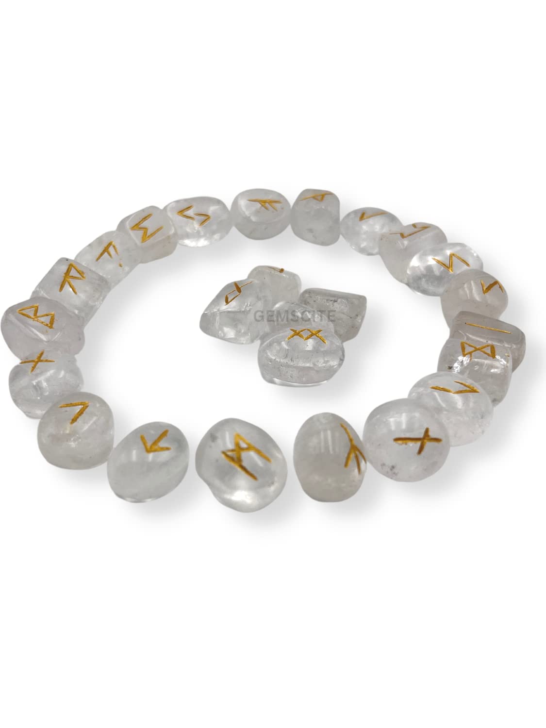 WholesaleGemShop handcrafted rune set highlighting natural stone textures