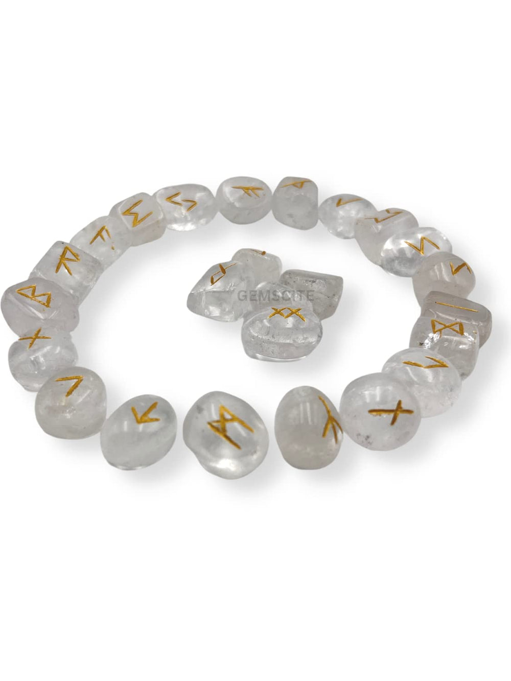 WholesaleGemShop handcrafted rune set highlighting natural stone textures
