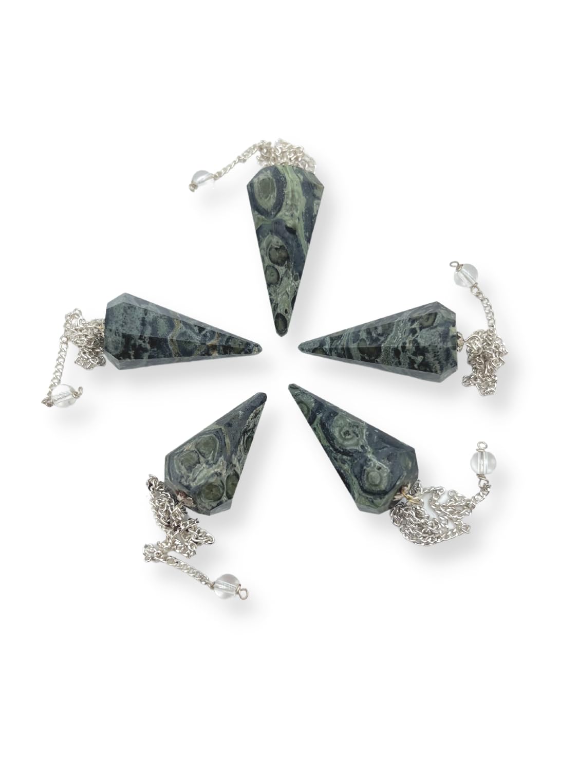 Wholesale Gem Shop Kambaba Jasper Pendulum demonstrates dowsing potential and insight rituals.